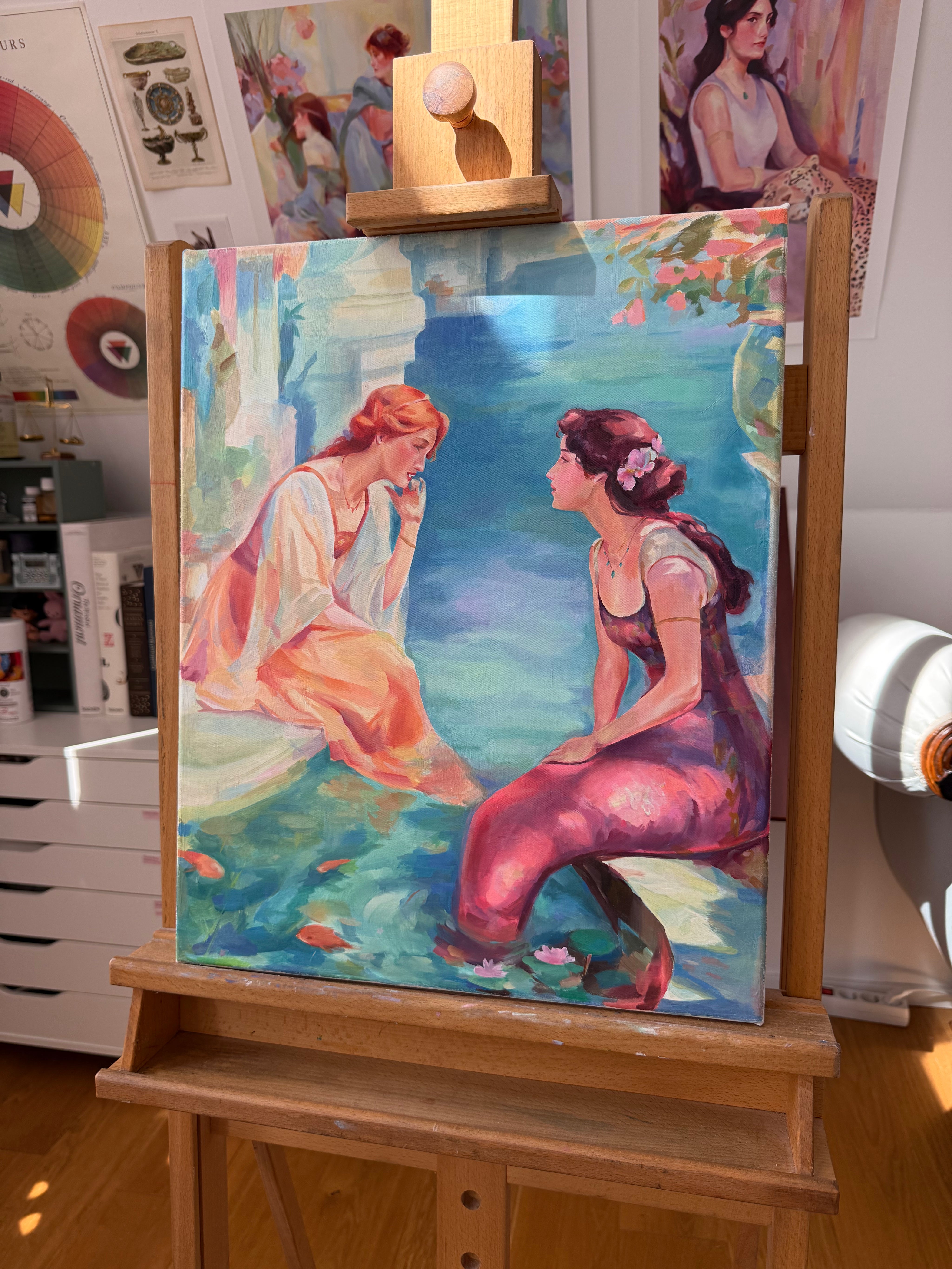 Conversation - Original Oil Painting-zoom-2